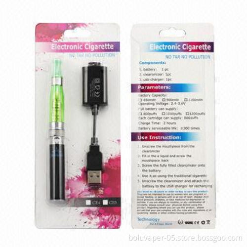 eGo CE5 Blister Starter Kit with 650/900/1,100mAh Battery Capacity, 800 Puffs
